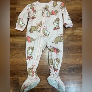 Baby Girl’s Footed Pajamas, 12M